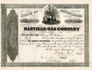 Danville Gas Co. - Stock Certificate